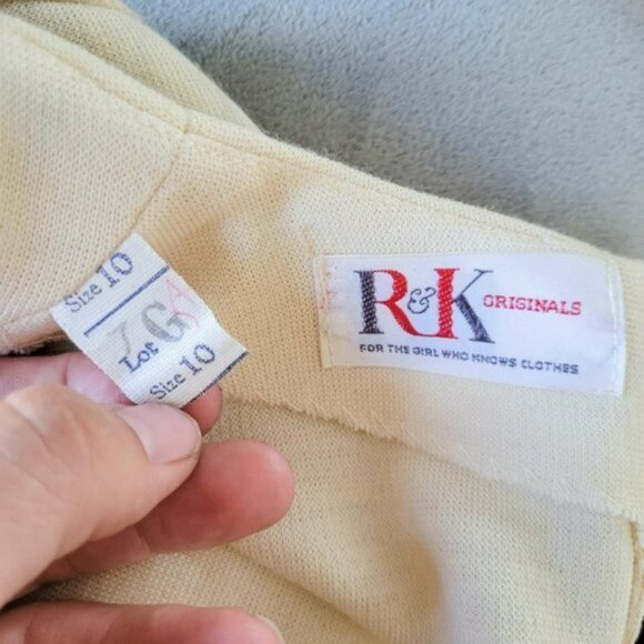 Vintage 1970s Embroidered Cream Dress Small - Picture 10 of 12